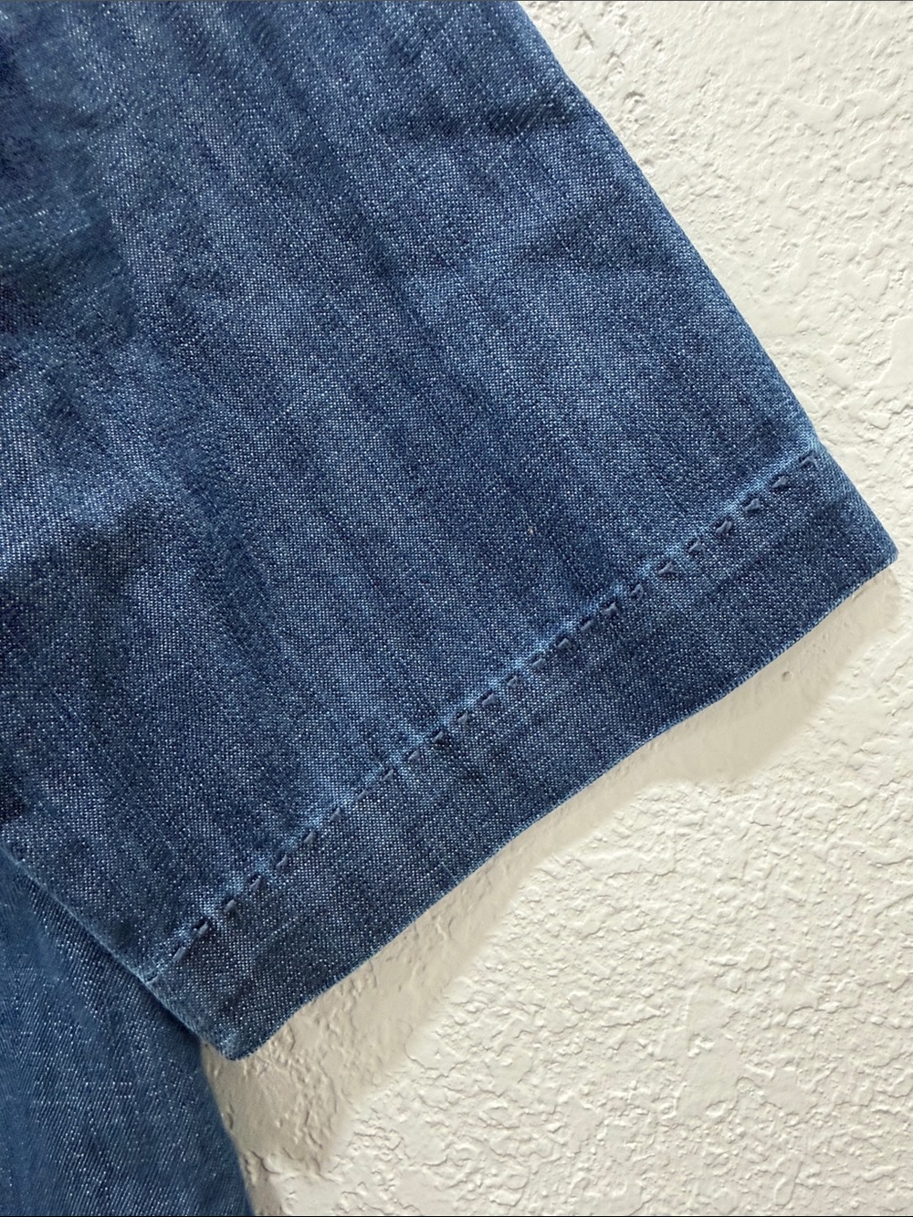 Martha Stewart Denim Top with Shoulder Zip - Blue Medium - Picture 3 of 7
